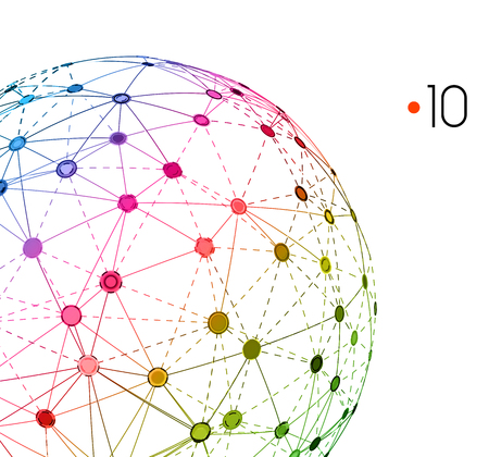 Abstract Molecule And Communication Backgroundのイラスト素材