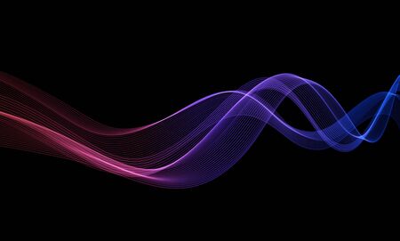 Abstract curved lines Template brochure designのイラスト素材