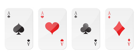 Ace card suit icon vector isolated on white background.のイラスト素材