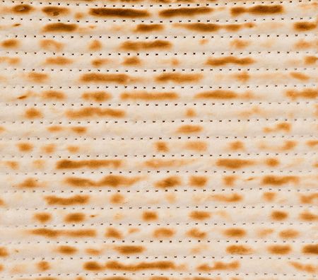 Close up of square matza