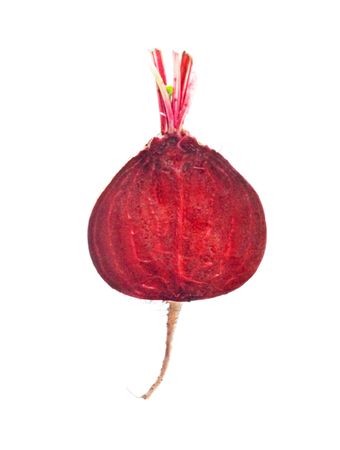 beetroot  section isolated on white background