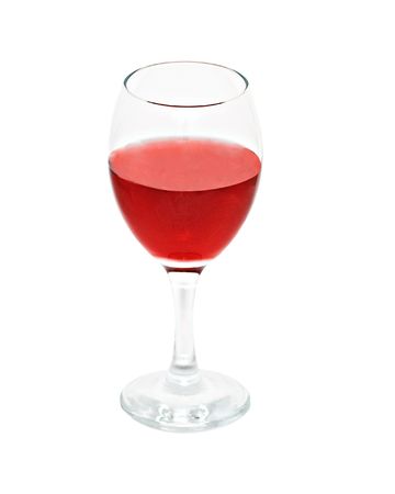 Goblet with red wine isolated on white background の写真素材