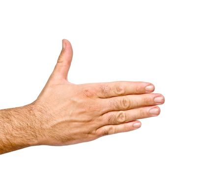 Hand ready for handshakingの写真素材