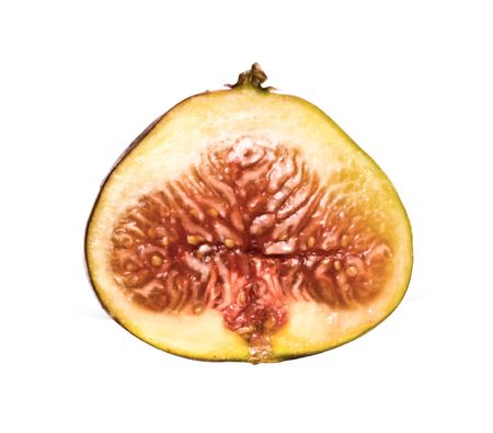 Fig section isolated on white backgroundの写真素材