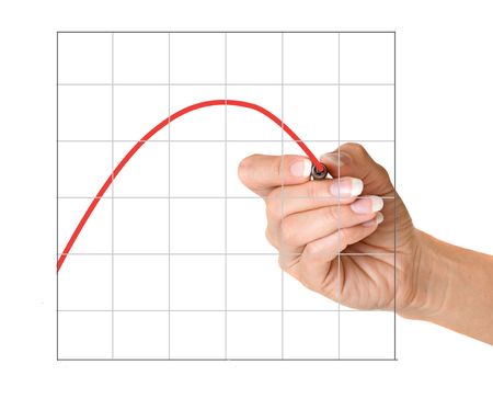 Hand drawing a graphicの写真素材