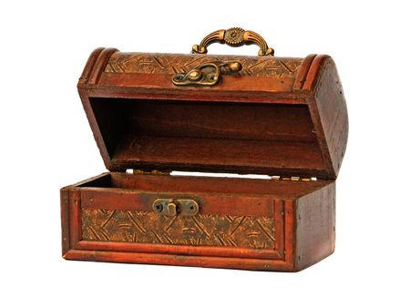 Wooden treasure chestの写真素材