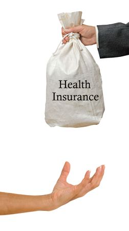 Giving health insuranceの写真素材