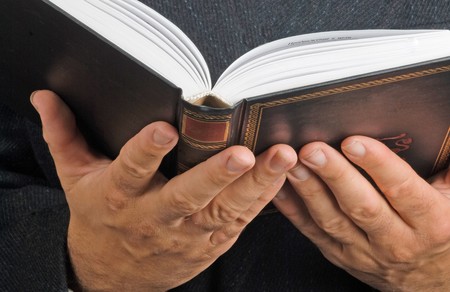 Book in hands