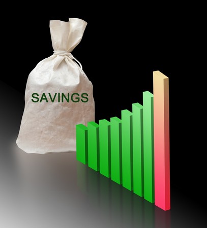 Graph of savingの写真素材