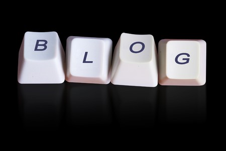 Keys with blogの写真素材