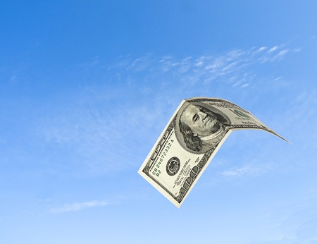 Flaying dollarの写真素材