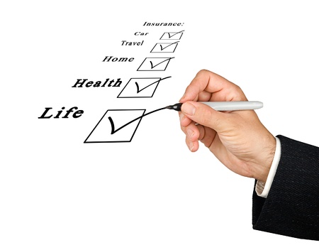 Check boxes of insuranceの写真素材