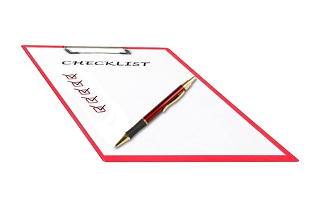 Clipboard with checklistの写真素材