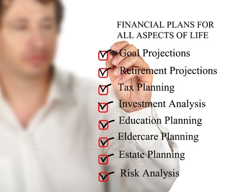 Checklist for financial plansの写真素材