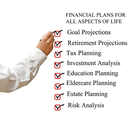 Checklist for financial plansの写真素材