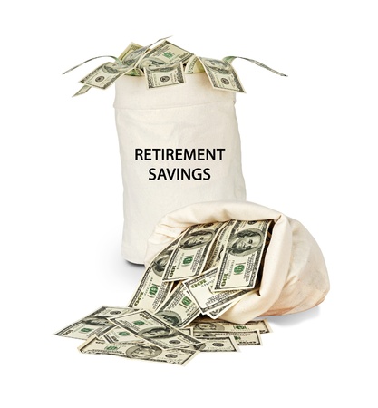 Bag with retirement savingsの写真素材