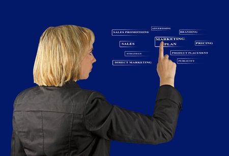 buttons on virtual screenの写真素材