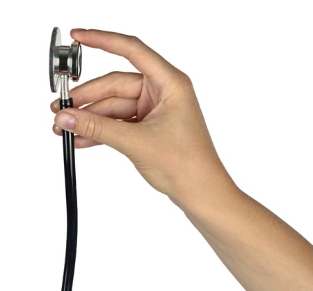 hand with stethoscopeの写真素材