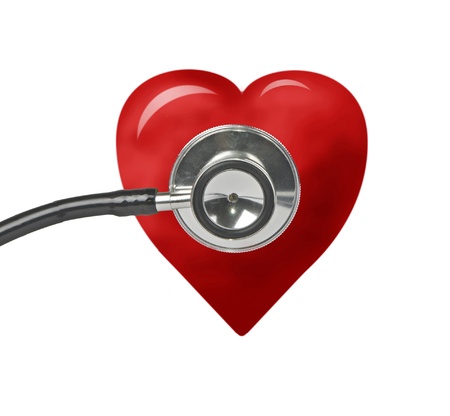 stethoscope and heartの写真素材