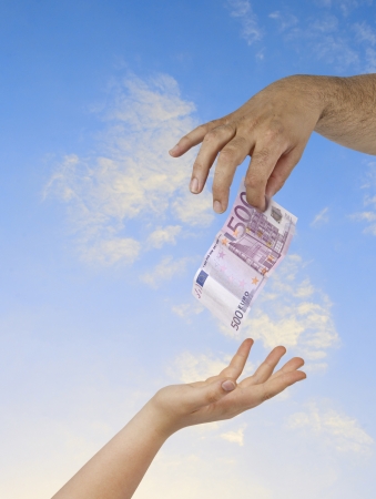 transfer of wealthの写真素材