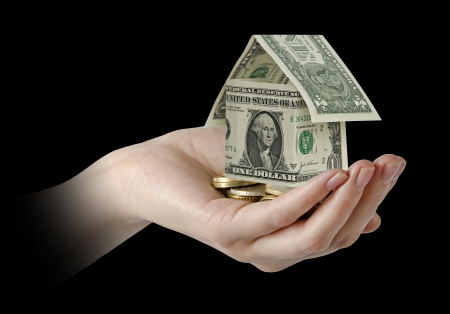 Money home in handの写真素材