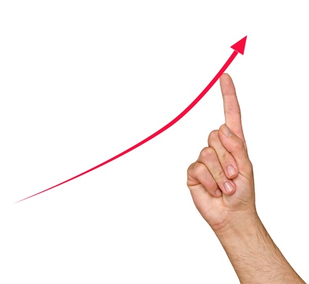 woman showing a chart