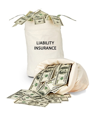 Bag with liability insuranceの写真素材