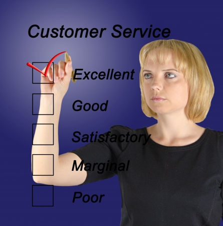 Evaluation of customer serviceの写真素材