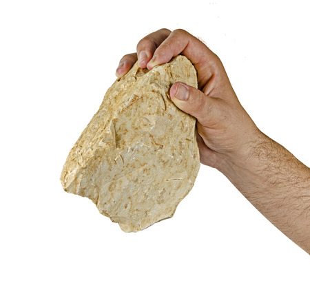 Ancient stone axe found at Israelの写真素材