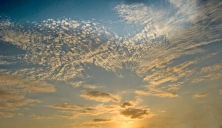 Cloudy wintery sky in Israel
