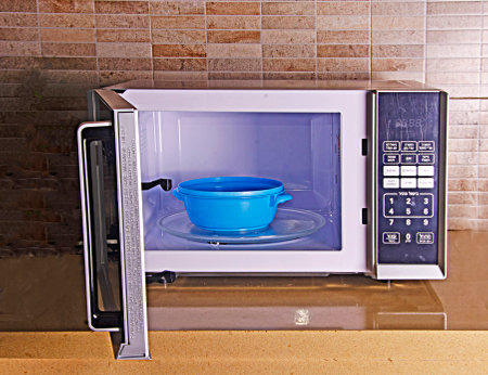 Close up of Microwave ovenの写真素材