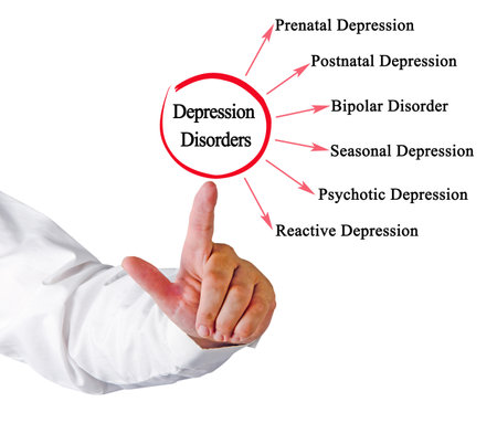 Six Types of Depression Disordersの写真素材