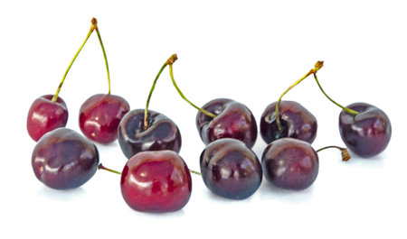 cherry  isolated on white backgroundの写真素材