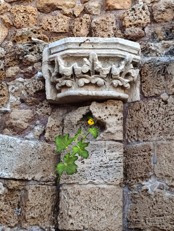 Roman wall in Ceasareaの写真素材