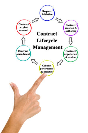 Woman Presenting Contact Lifecycle Managementの写真素材