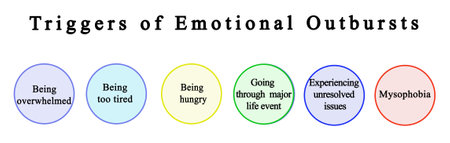 Six Triggers of Emotional Outburstsの写真素材