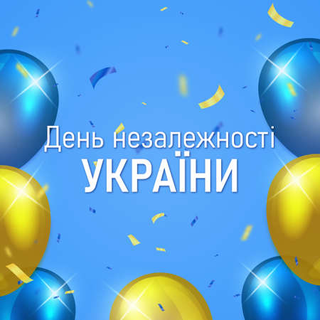 30th Anniversary of Ukraine's independence day. Design template for poster, flyer, greeting, invitation cardのイラスト素材