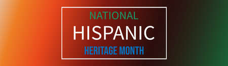 Hispanic Heritage Month Horizontal Bannerのイラスト素材
