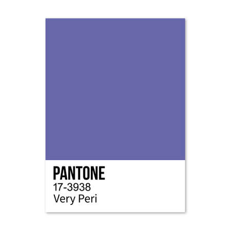 Vinnytsia, Ukraine - December 9, 2021: Pantone 17-3938 Very Peri. Trending Color of the Year 2022. Vector illustrationのイラスト素材