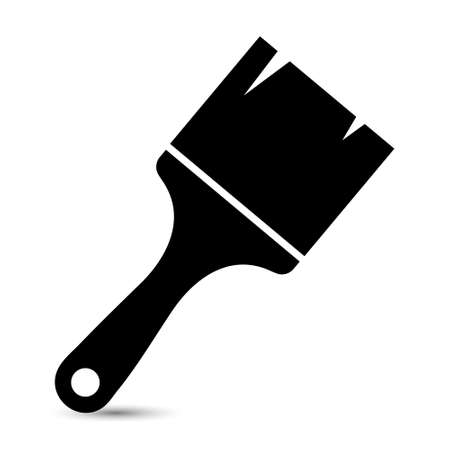 Paint brush icon in trendy flat style. Vector illustration isolated on white backgroundのイラスト素材