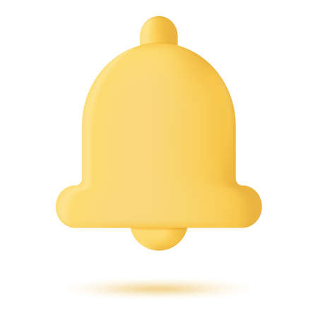 Notification bell 3d iconのイラスト素材
