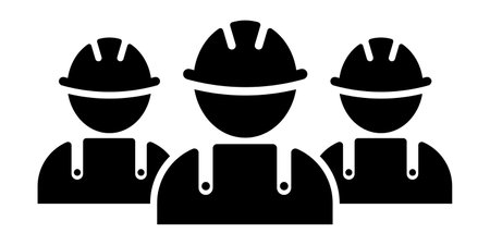 Construction worker vector iconのイラスト素材