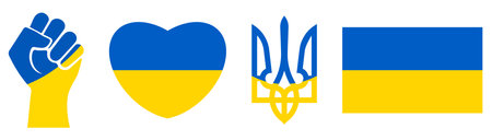 Set of Ukrainian emblemのイラスト素材