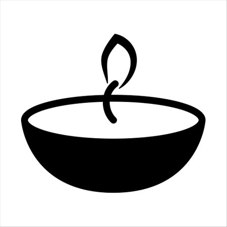 candle icon. Vector illustration isolated on white backgroundのイラスト素材