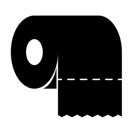 Toilet paper roll icon. Vector illustration isolated on white backgroundのイラスト素材