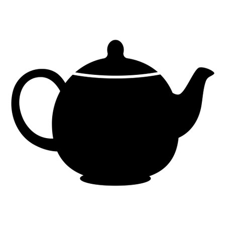 tea pot icon. Vector illustration isolated on white backgroundのイラスト素材