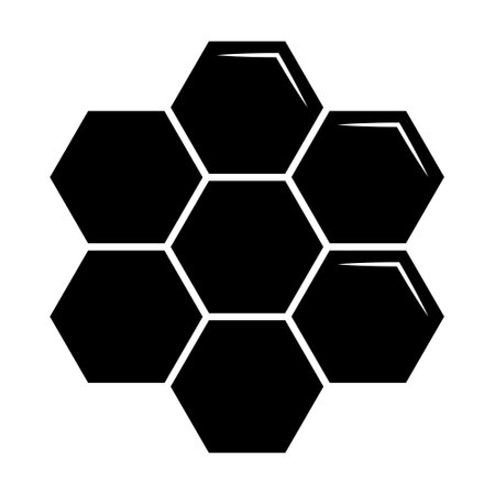 Honeycomb icon. Honey cells symbol. vector illustrationのイラスト素材