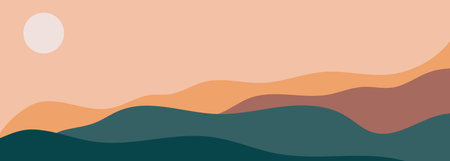 abstract landscape background. vector illustrationのイラスト素材