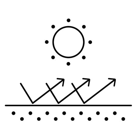 UV Protection Skin Line Icon. vector illustrationのイラスト素材