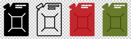 Fuel can icons set. Petrol signs. Car petrol symbols. Vector illustrationのイラスト素材